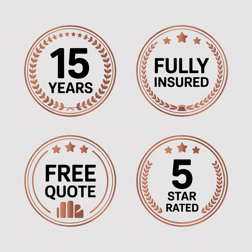 15 Years Experience, Fully Insured, Free Quote, 5 Star Rated